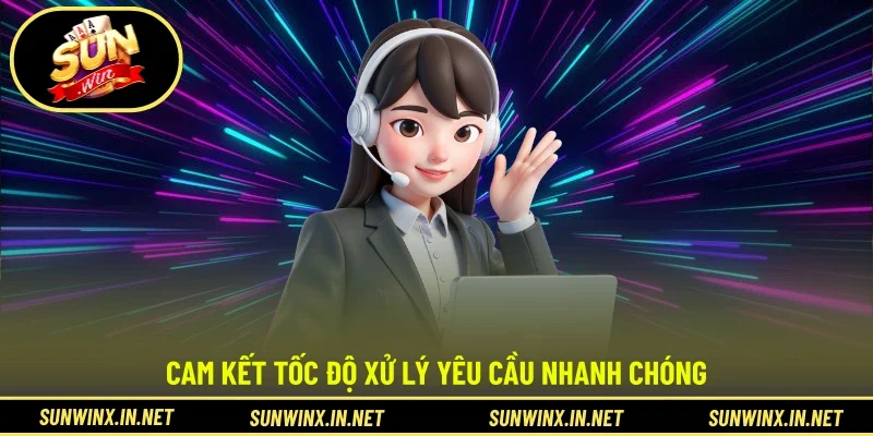 Cam kết tốc độ xử lý yêu cầu nhanh chóng